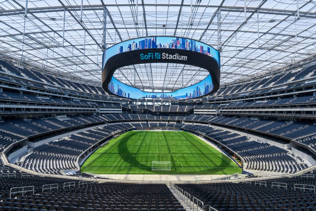 El SoFi Stadium con su increíble pantalla de 360°